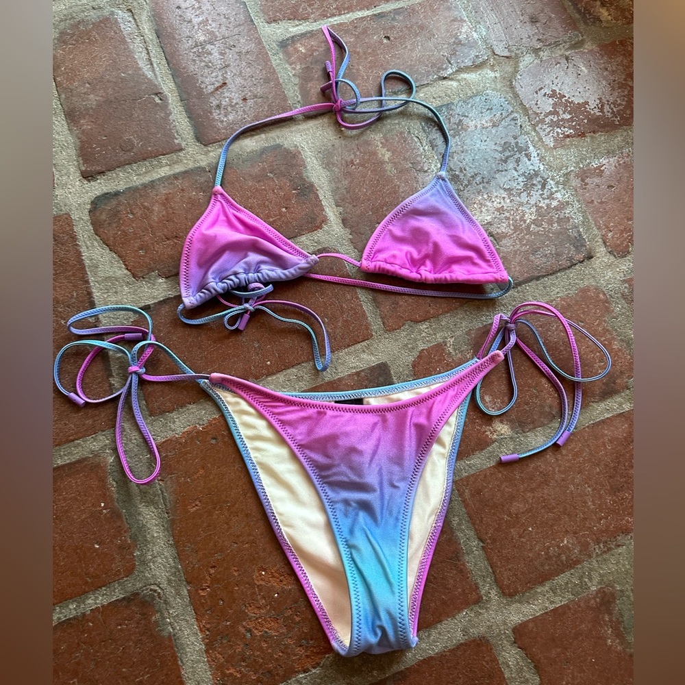 Triangl Vinca Pink and Blue Ombre Bikini
